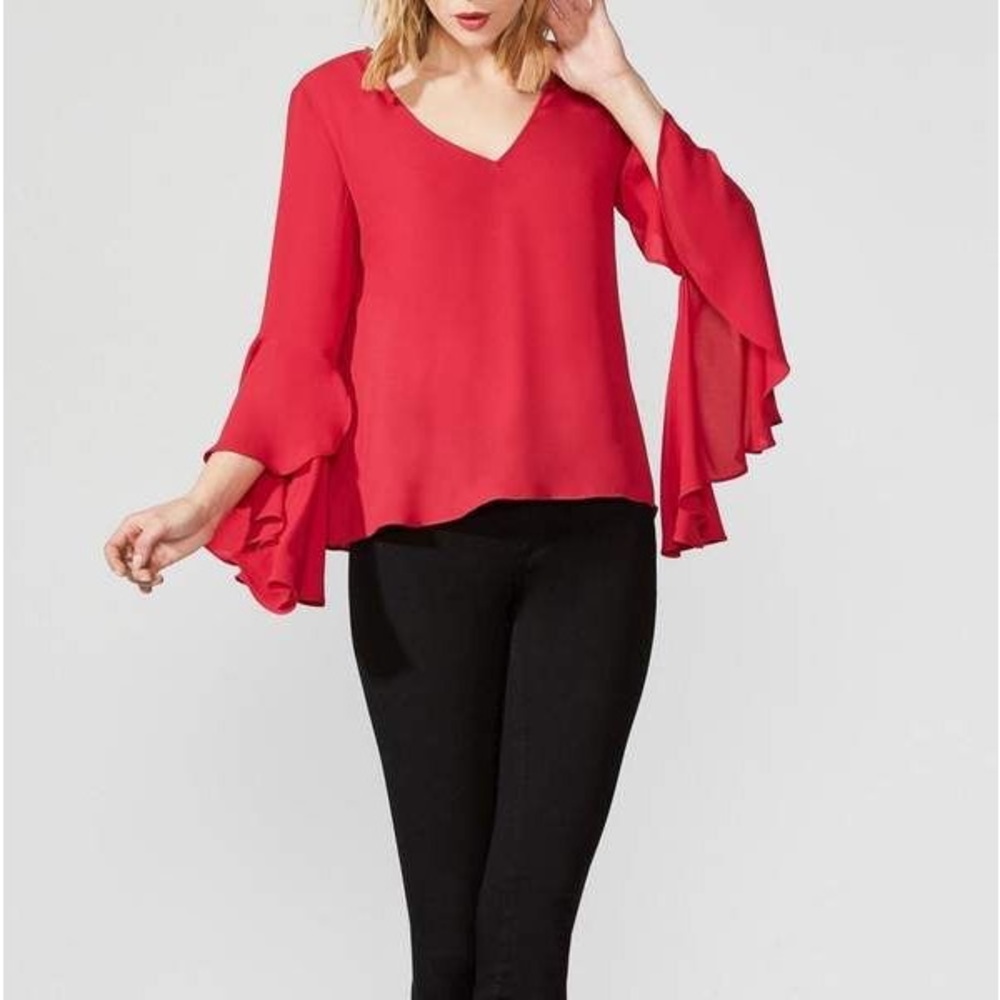Bailey 44 bell sleeve red large top